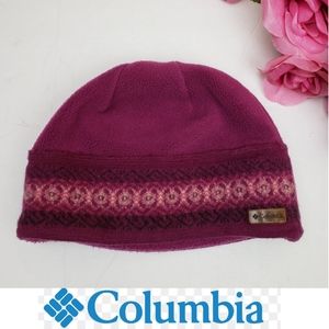Columbia purple beanie hat unisex one size